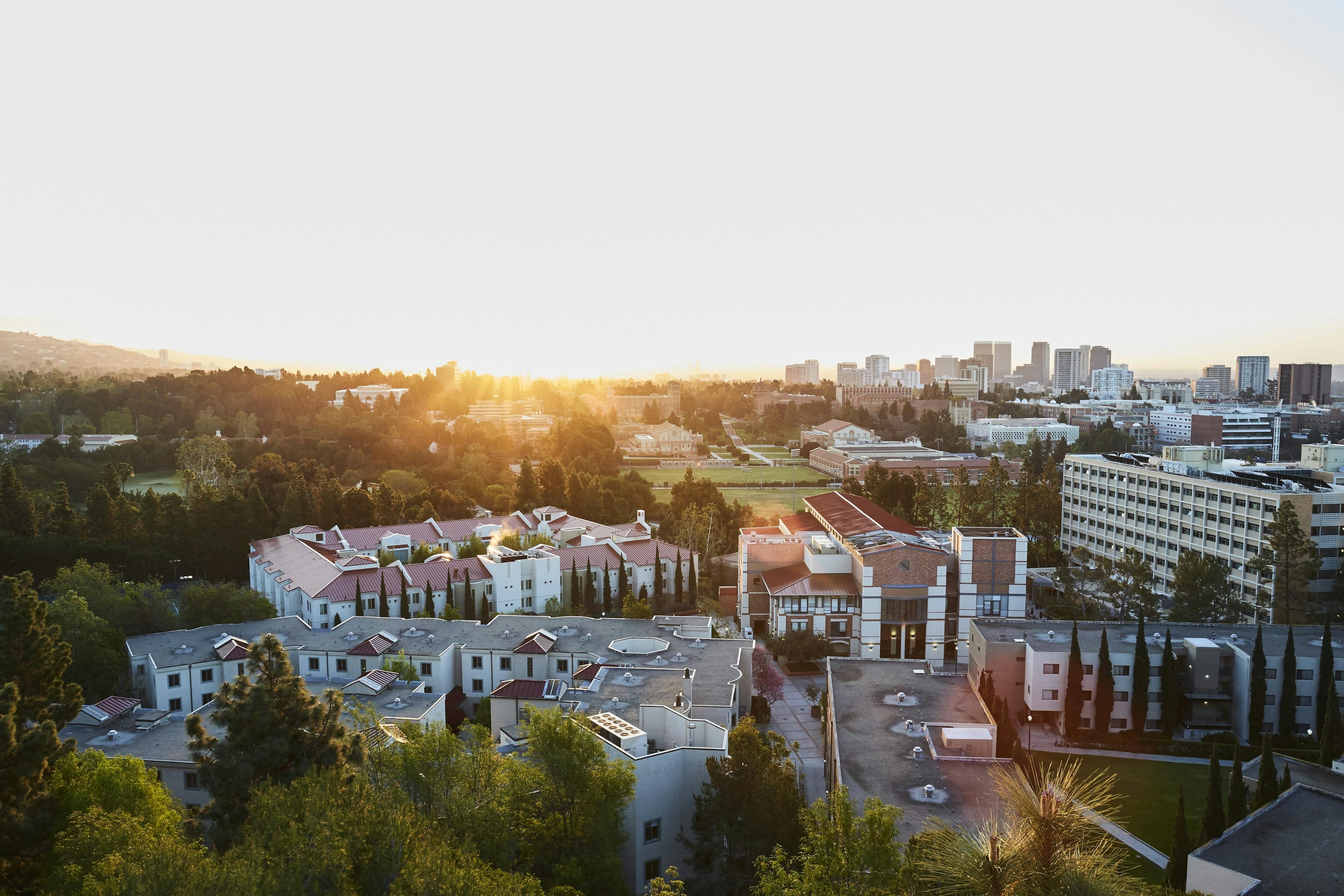 View of UCLA campus from north campus student housing