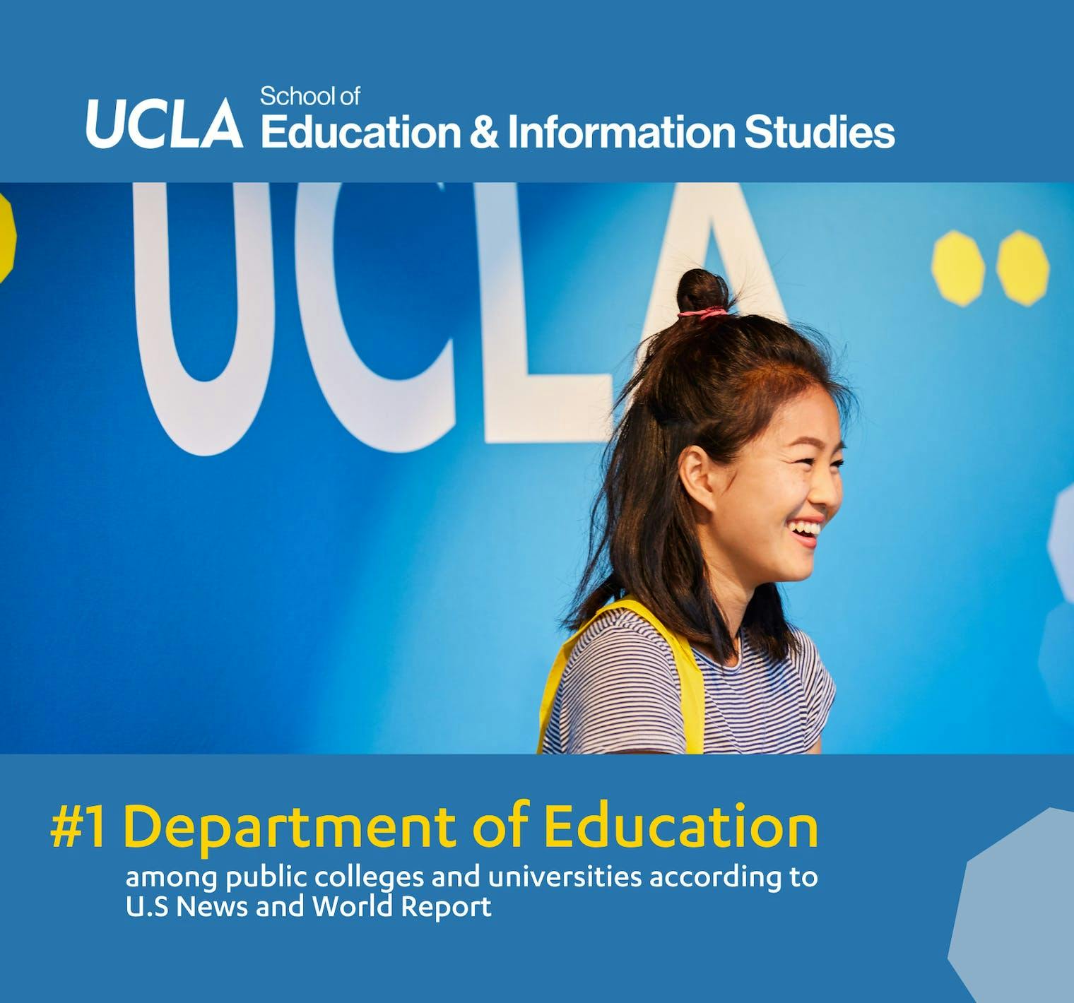 UCLA Department of Ed ranked #1 among public colleges and universities according to US News and World Report