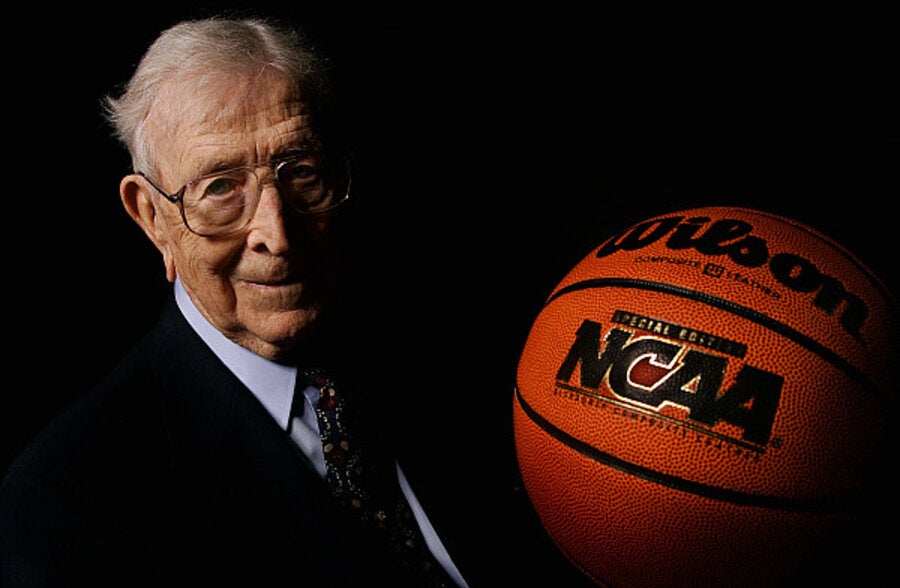 John Wooden with Basketball