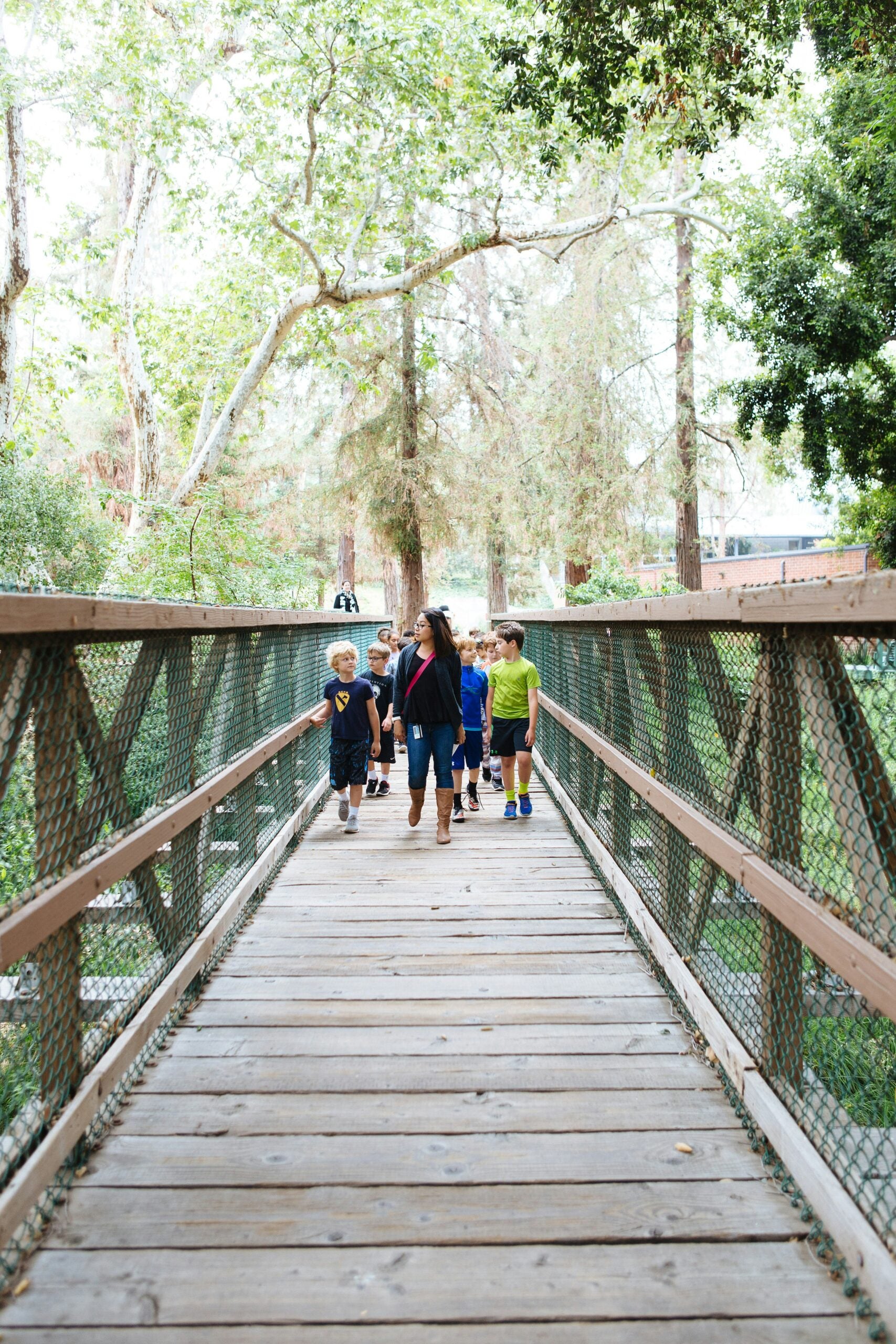 Community School Kids on Bridge