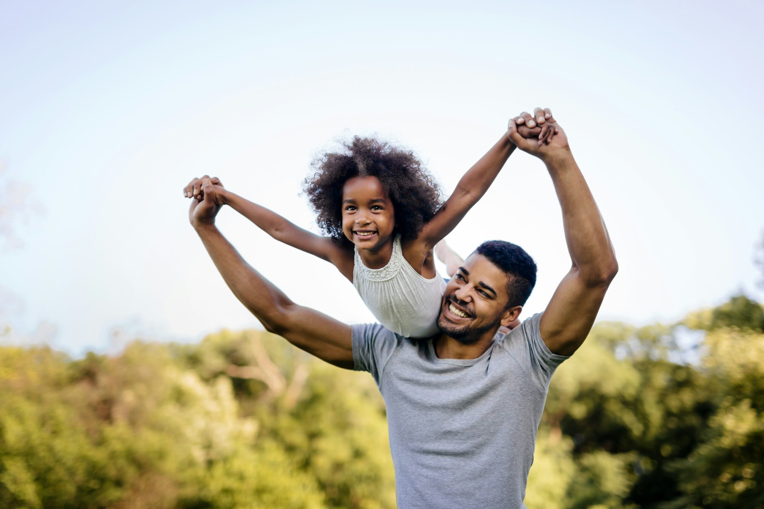 Dad and Daughter Playing