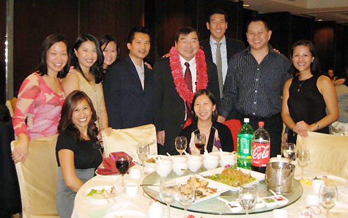 Professor Nakanishi's students helped celebrate his retirement from UCLA in 2009. Courtesy of OiYan Poon