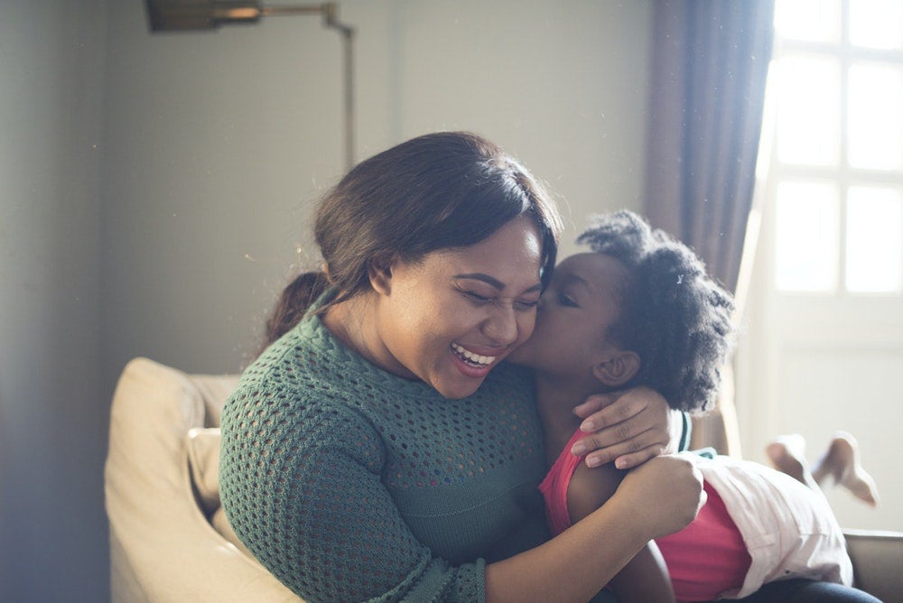 Child Kissing Mother