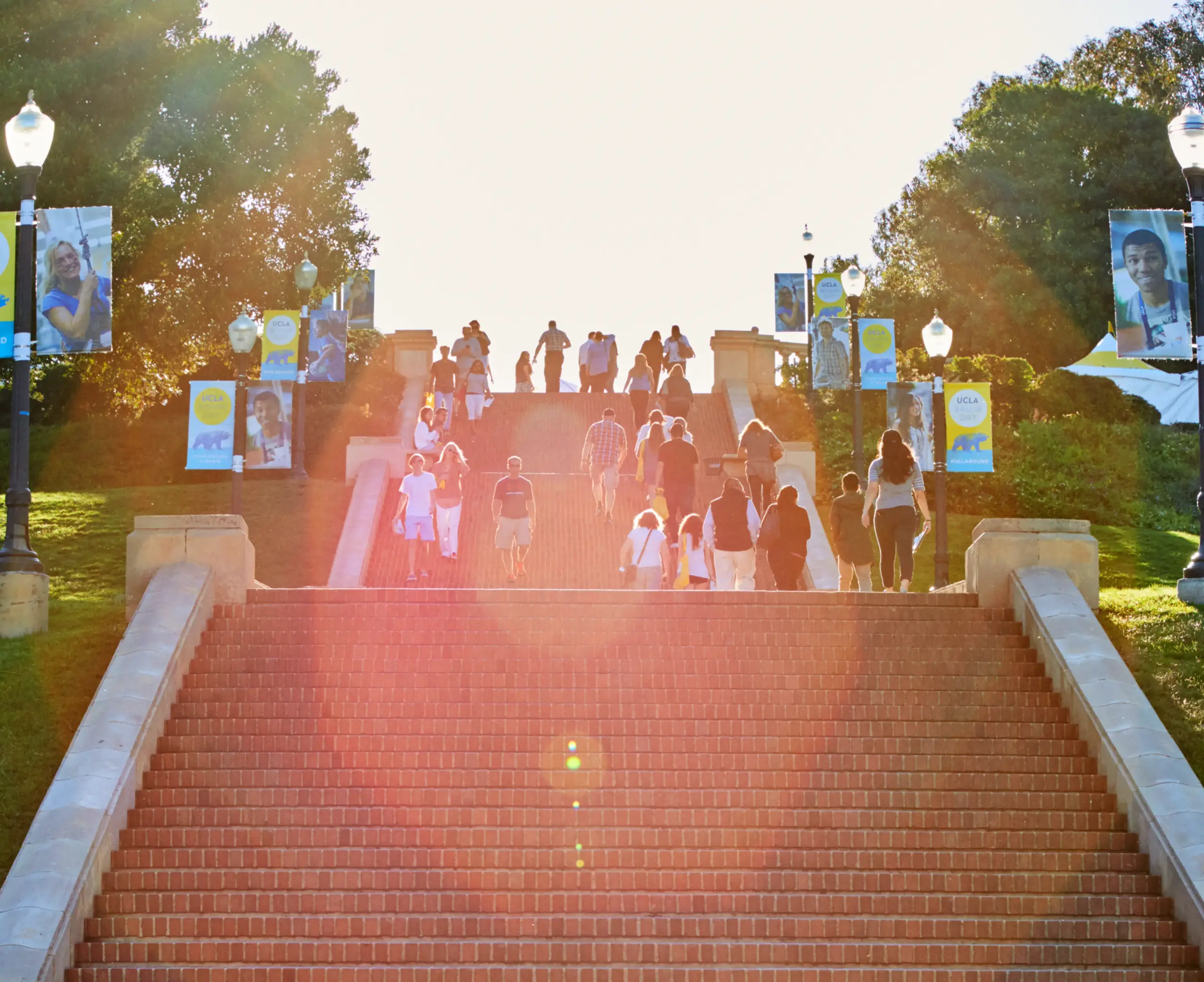 Students on Janss steps on UCLA campus