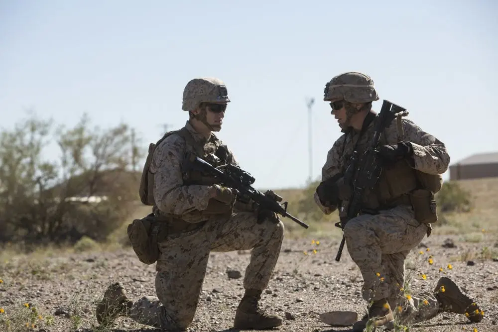 TCL student Anthony Goliver serving in the Marines