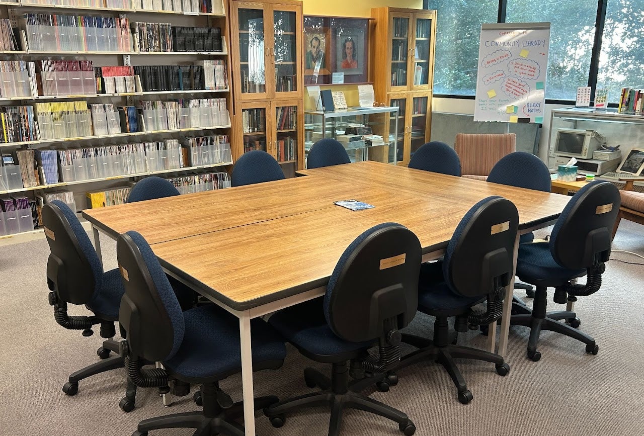 IS Library and Media Preservation Lab table and chairs