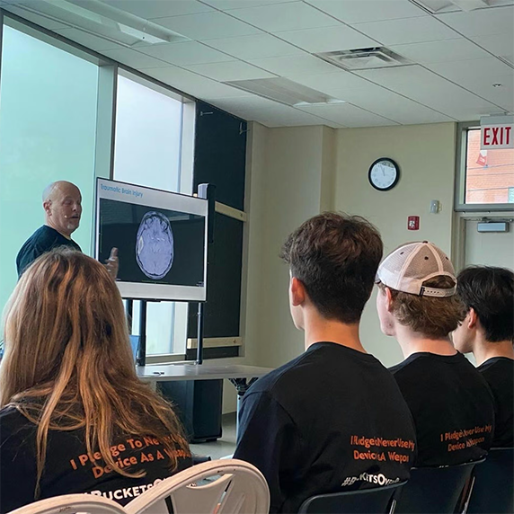 Students listening to seminar