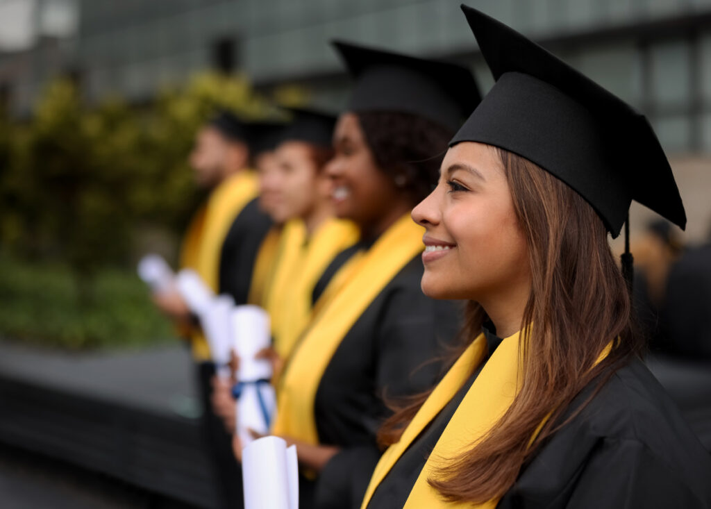 Latina student at graduation