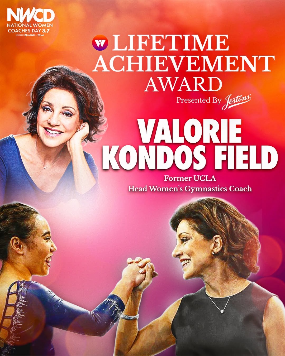 Infographic for Miss Val winning a coaching award.